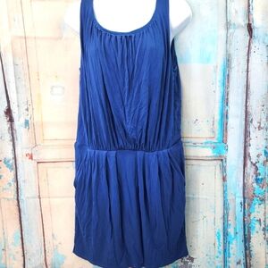 LOFT Blue Mini Dress With Pockets